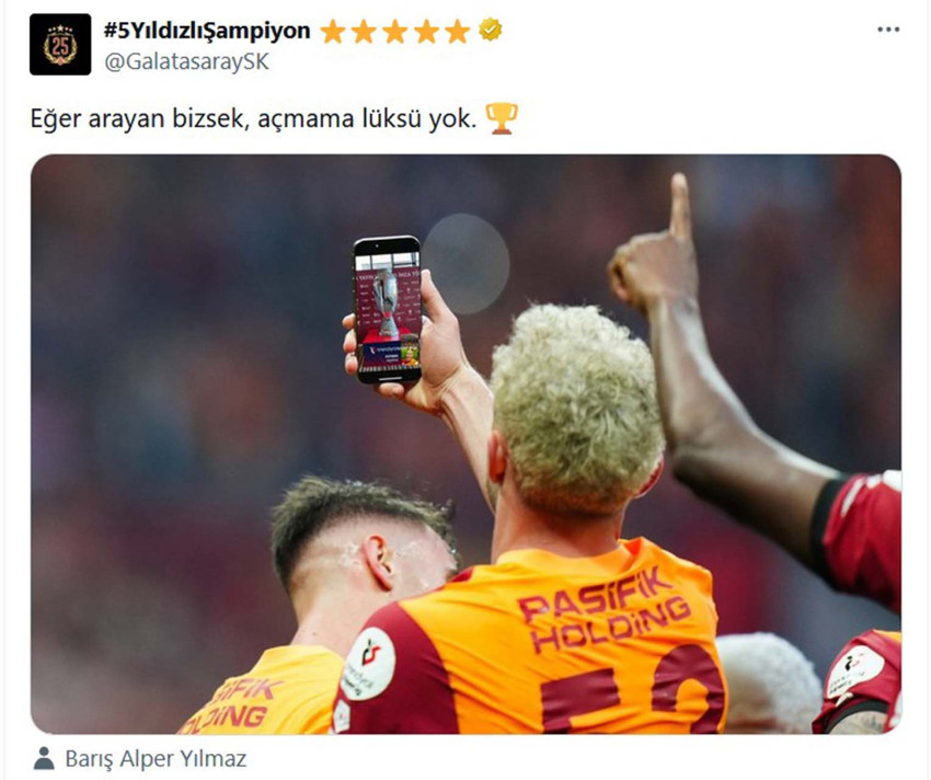 Galatasaray'dan şampiyonluk sonrası üst üste paylaşımlar! Fenerbahçe ve Beşiktaş'a olay göndermeler - Resim : 3