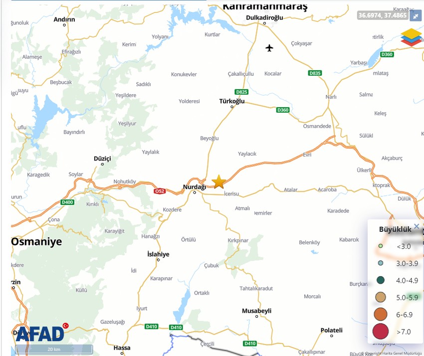 AFAD duyurdu: Gaziantep'te sabah saatlerinde deprem oldu - Resim : 2