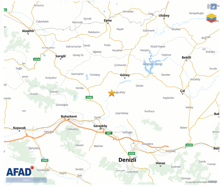 AFAD duyurdu: Denizli'de deprem! - Resim : 1