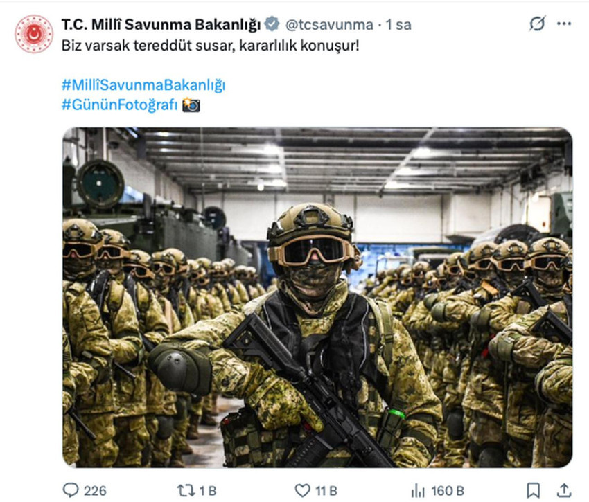 Milli Savunma Bakanlığı’ndan dikkat çeken gönderi: “Biz varsak…” ifadesiyle paylaşıldı, binlerce beğeni aldı - Resim : 1