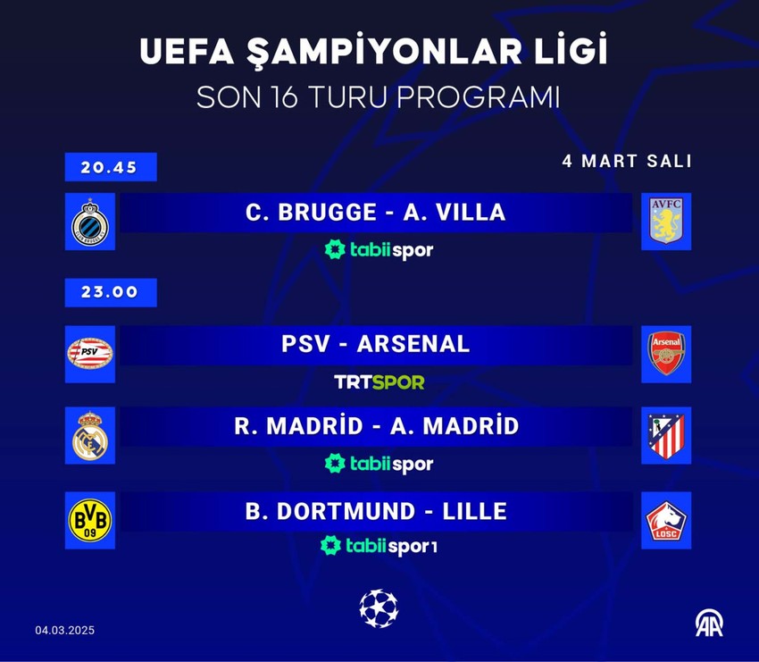 Şampiyonlar Ligi’nde Son 16 turu başlıyor! Madrid derbisine hazır olun! İşte maç programı - Resim : 1