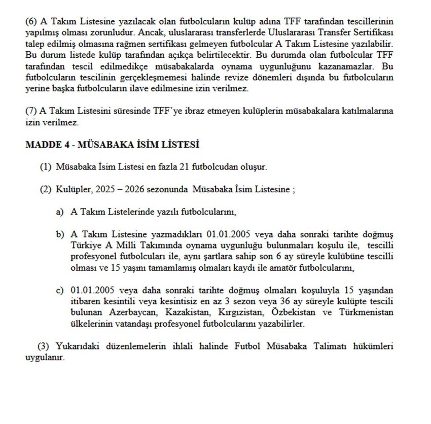 TFF'den yabancı kuralı açıklaması! Gelecek sezon uygulanacak değişiklik resmen duyuruldu - Resim : 4