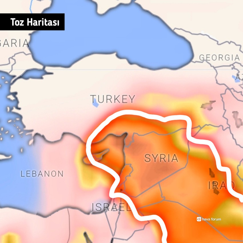 Marmara'ya kadar gelecek, 3 gün boyunca yapışıp kalacak çıkmayacak... Önce Akdeniz'i yüzde 88 etkileyecek, Suriye'den üstüne bir de başkası vuracak - Resim : 1