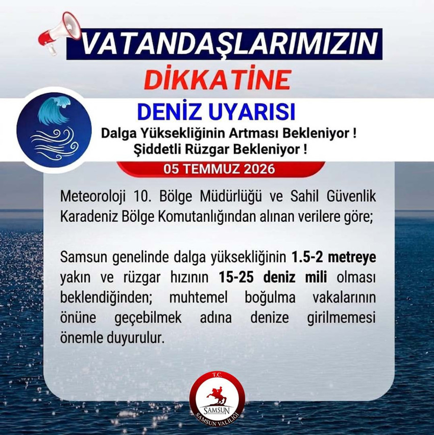O ilde Valilikten vatandaşlara kritik uyarı: "Denize girmeyin" - Resim : 1