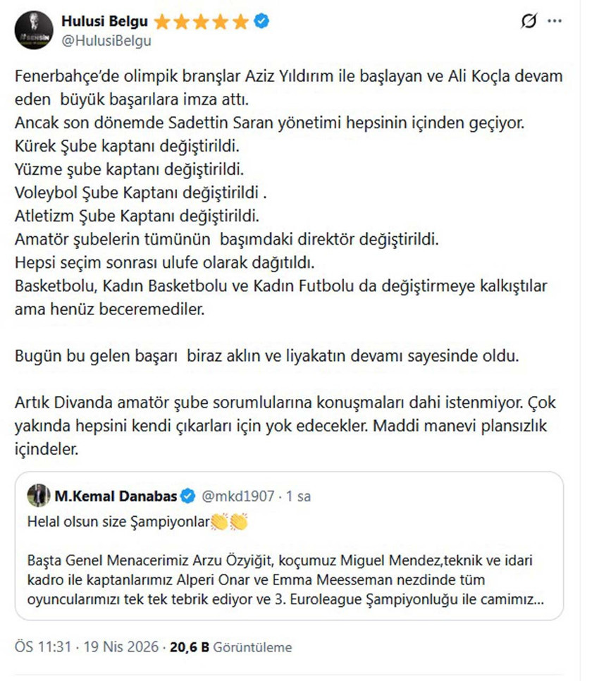 Hulusi Belgü’den Sadettin Saran için sert sözler: “Amatör şubelerin içinden geçiyor” - Resim : 3