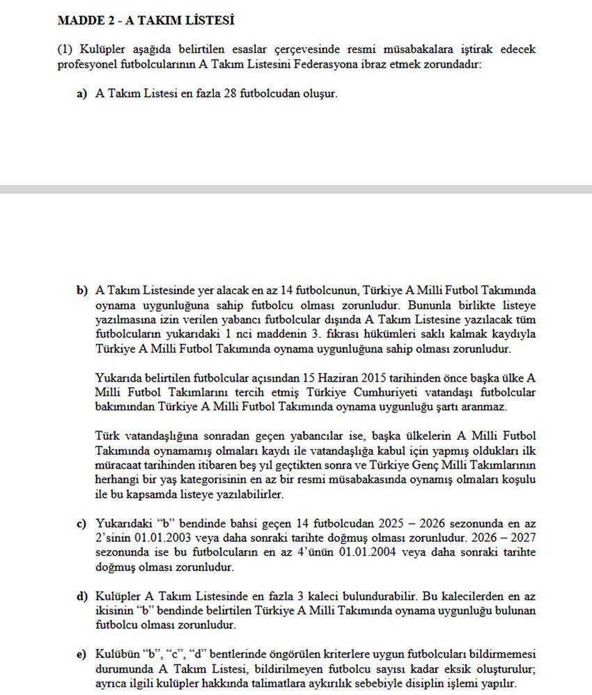 TFF'den yabancı kuralı açıklaması! Gelecek sezon uygulanacak değişiklik resmen duyuruldu - Resim : 2