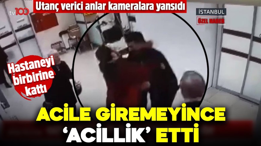 Utanç verici anlar kameralara yansıdı! Acile giremeyince ‘acillik’ etti: Hastaneyi birbirine kattı