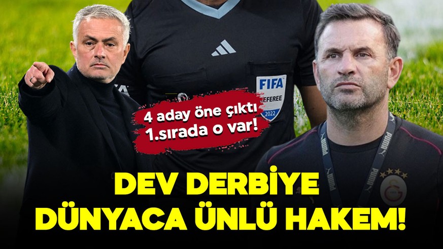 “Dünya çapında biri yönetecek” denilmişti! Galatasaray-Fenerbahçe derbisi için dünyaca ünlü yabancı hakem öne çıktı! 4 isim var ama o 1.sırada!