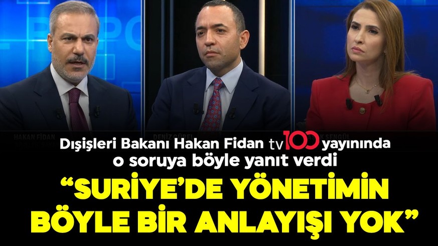 Dışişleri Bakanı Hakan Fidan tv100’de yayınında o soruya böyle yanıt verdi: “ Suriye'de bir otonomi veya özerklik arayışına ilişkin taviz olduğunu düşünmüyoruz"
