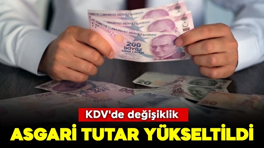 Resmi Gazete’de yayımlandı! KDV'de değişiklik: Asgari tutar yükseltildi
