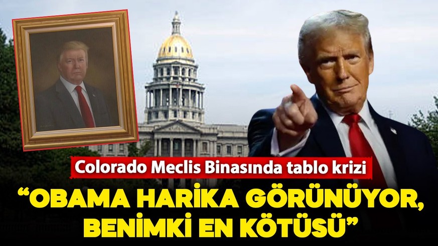 Colorado Meclis Binasında tablo krizi: Trump, 'kasten biçimsiz resmedildi' diyerek o portresinin kaldırılmasını talep etti!