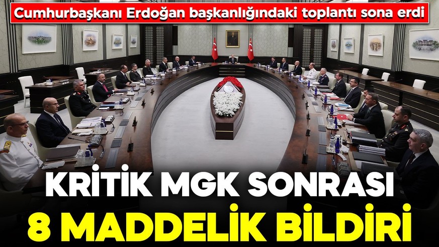 Kritik MGK sonrası 8 maddelik bildiri: Terörsüz Türkiye için kararlılık vurgusu