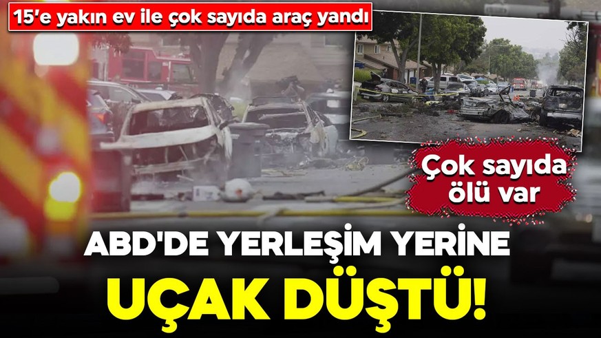 ABD'de bir uçak faciası daha! Yerleşim bölgesine düştü: Çok sayıda ölü var