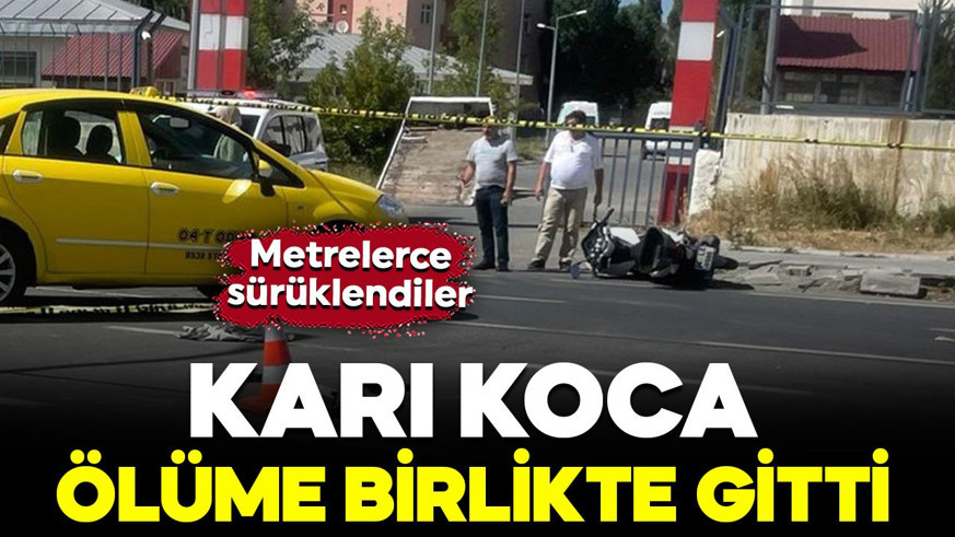 Ağrı'da feci kaza! Metrelerce sürüklendiler: Karı koca ölüme birlikte gitti