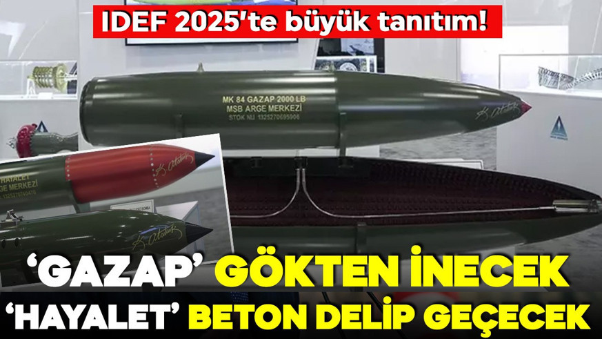 IDEF 2025’te büyük tanıtım! GAZAP gökten inecek, HAYALET beton delip geçecek! 1,5 tonluk beton blok bile durduramıyor..