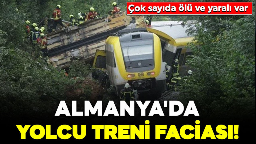 Almanya'da yolcu treni raydan çıktı: Çok sayıda ölü ve yaralı var