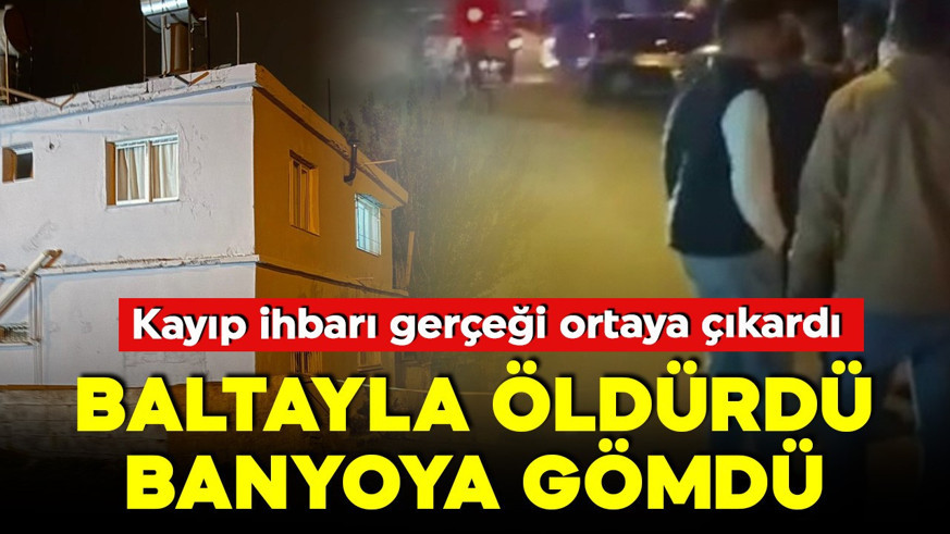 Hatay'da kan donduran vahşet! Eşini baltayla öldürüp banyoya gömdü
