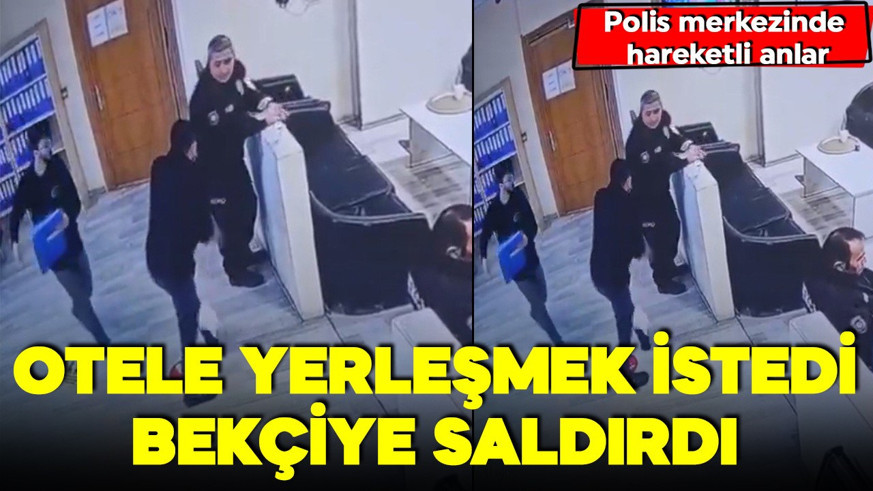 Kartal'da polis merkezinde hareketli anlar! Otele yerleşmek istedi, bekçiye saldırdı