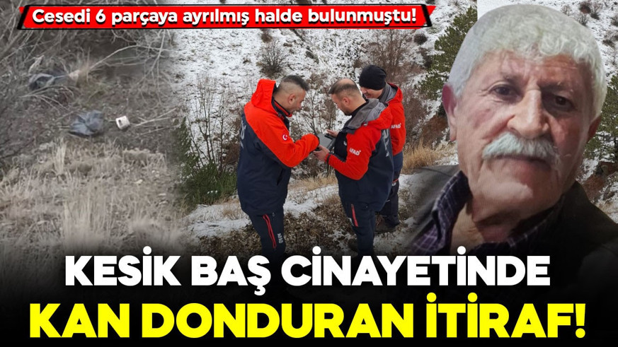 Cesedi 6 parçaya ayrılmış halde bulunmuştu! Kesik baş cinayetinde kan donduran itiraf!