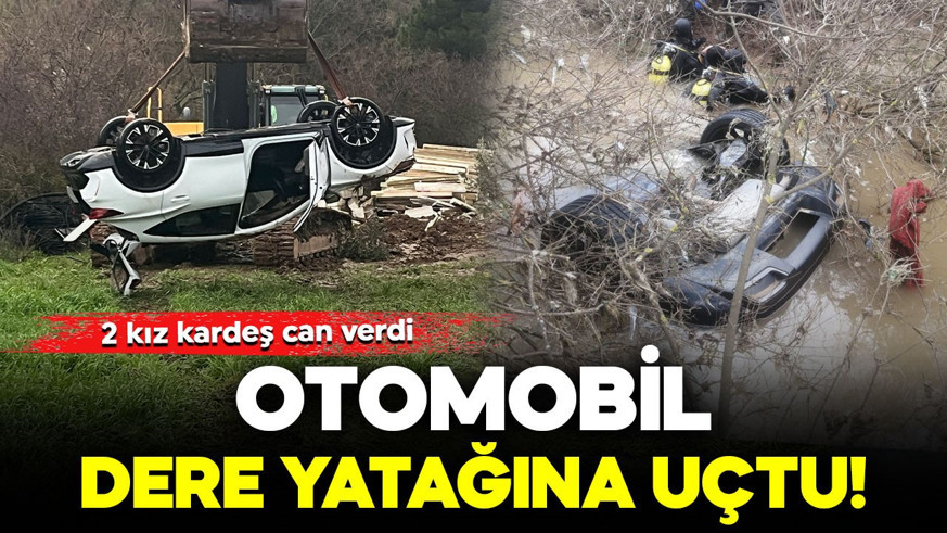 İzmir'de kahreden kaza! Otomobil dere yatağına uçtu: 2 kız kardeş can verdi