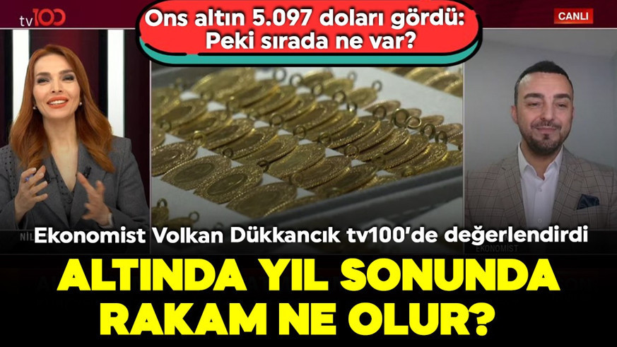 Altın yeni haftada ne olur? Ekonomist Volkan Dükkancık tv100'de değerlendirdi