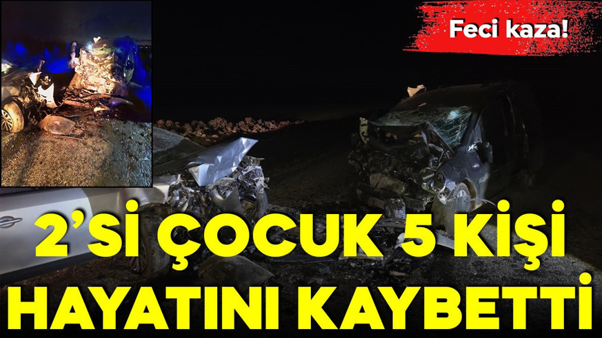 Feci kaza! 2'si çocuk 5 kişi hayatını kaybetti