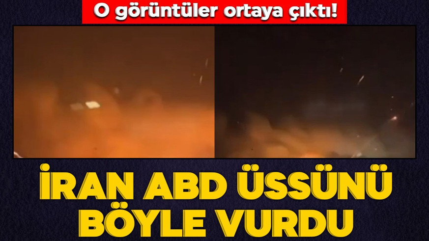 İran, Irak'taki ABD üssünü böyle vurdu! O görüntüler ortaya çıktı