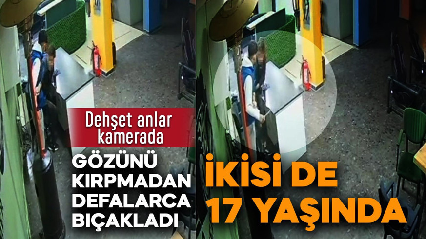 Dehşet anları kamerada : 17 yaşındaki çocuk oyun oynarken akranı tarafından defalarca bıçaklandı!