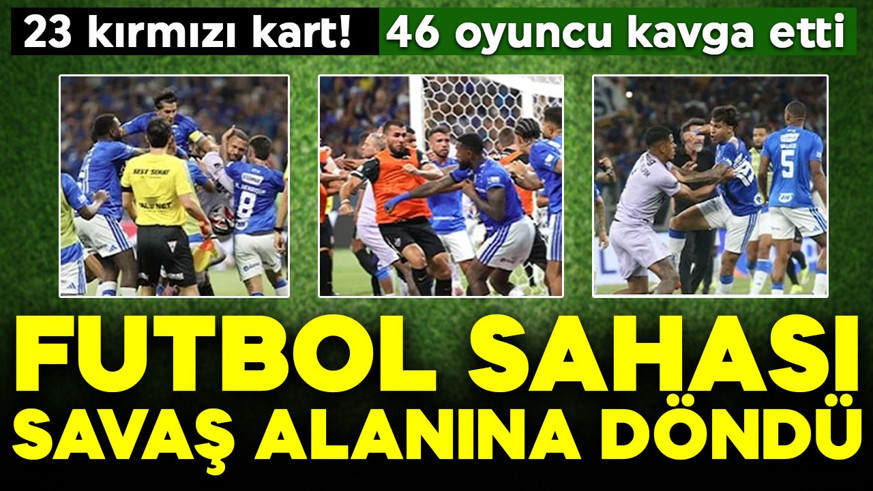 Dünya bu maçı konuşuyor! Yeşil saha boks ringine döndü: 46 oyuncu kavga etti, 23 kırmızı kart çıktı