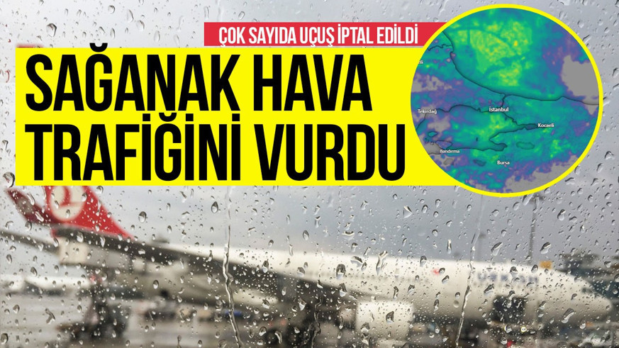 İstanbul'daki olumsuz hava uçuşları vurdu! Çok sayıda uçuş iptal edildi