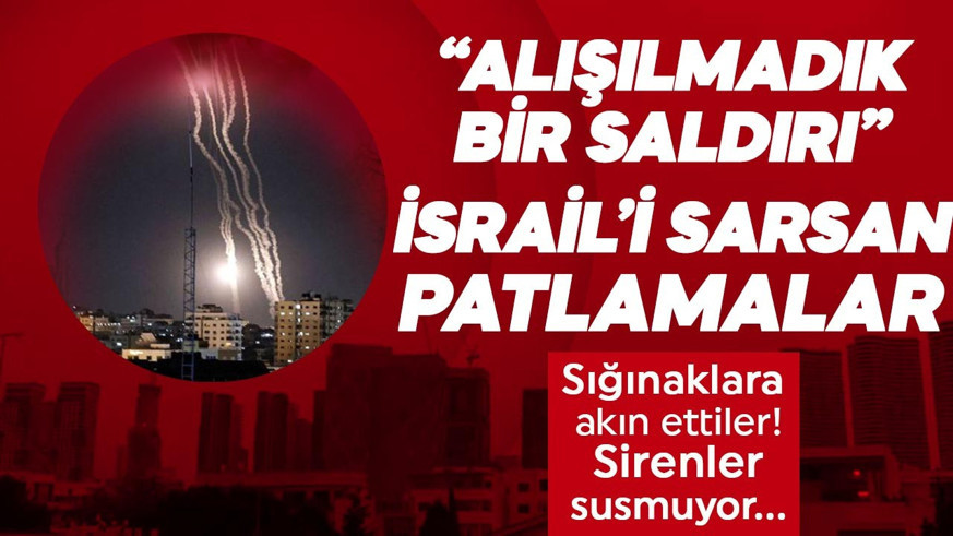 Tel Aviv'de sirenler çalıyor! Patlama sesleri duyuldu