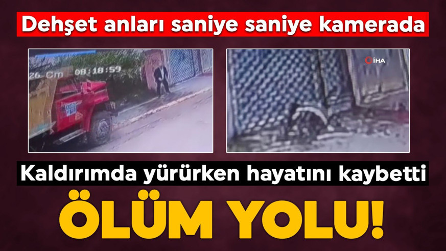 Kocaeli kaldırımda yürürken hayatını kaybetti! Dehşet anları saniye saniye kamerada