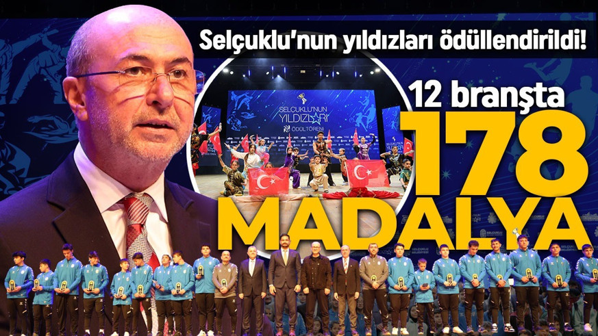 Selçuklu’nun yıldızları ödüllendirildi! 12 branşta 178 madalya! Zirveye koşan kulübün hedefi olimpiyatlar!