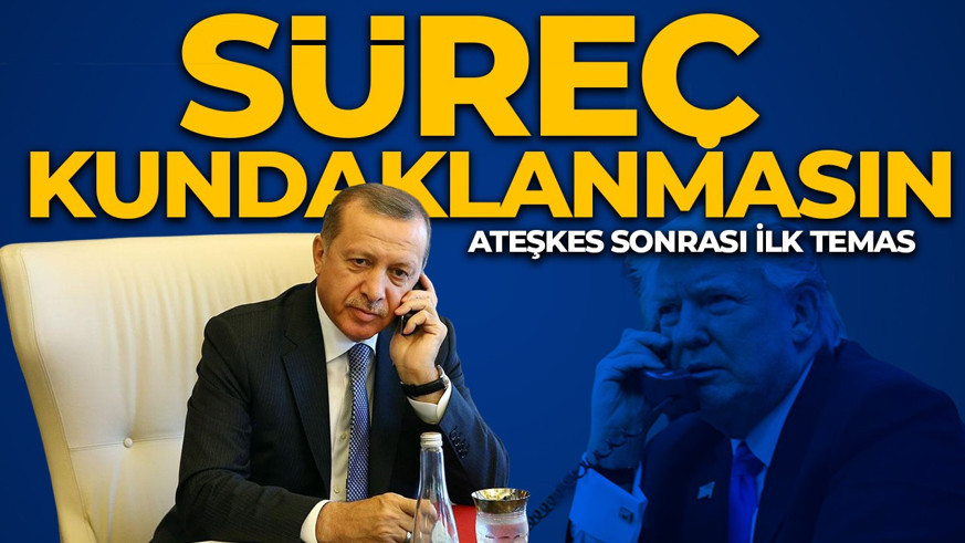 Cumhurbaşkanı Erdoğan, Trump ile görüştü: Sürecin kundaklanmasına fırsat verilmemeli