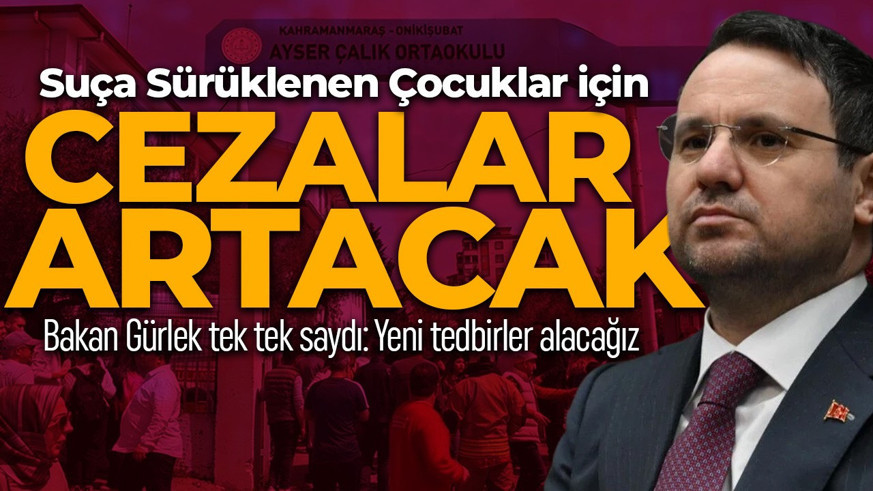 Bakan Gürlek duyurdu: Suça sürüklenen çocuklara daha ağır cezalar geliyor! Ailelere de sorumluluk yolda