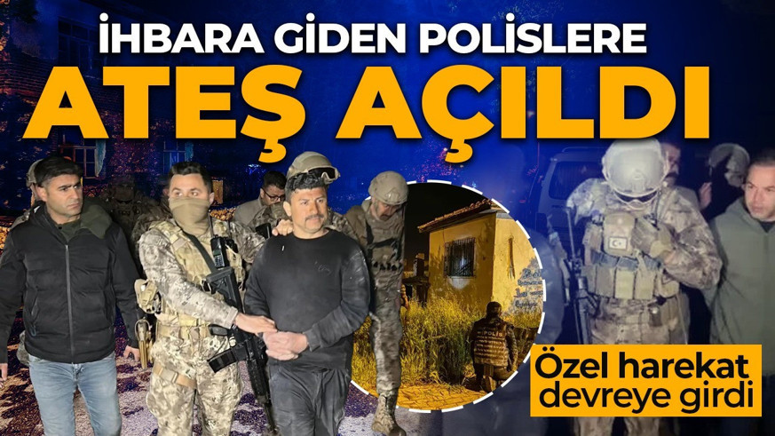 Uşak'ta ihbara giden polislere ateş açıldı! Özel harekat devreye girdi