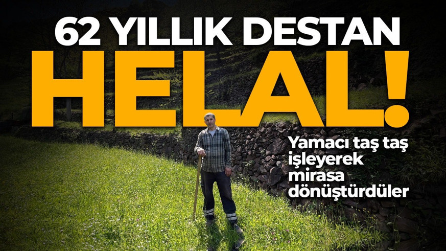 62 yıllık destan: 2 dönüm arsayı 8 dönüme çıkardı! Yamacı taş taş işleyerek mirasa dönüştürdüler