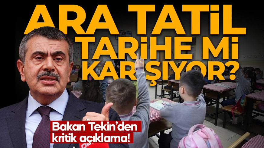 Okullarda ara tatil kaldırılacak mı? Bakan Tekin'den açıklama geldi
