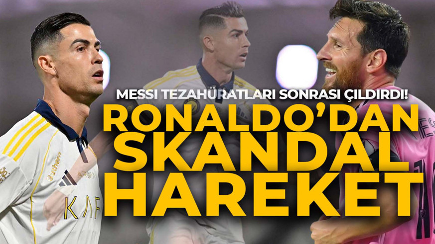 Cristiano Ronaldo'dan Messi tezahüratı yapanlara skandal hareket! Cinsel organını gösterdi
