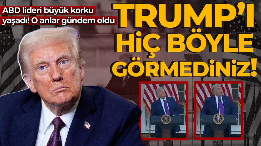 Donald Trump'ın kürsüde 'drone' korkusu! Gökyüzüne bakakaldı: O anlar gündem oldu