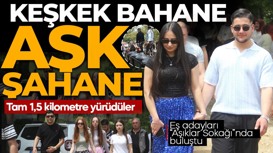 80 yıllık gelenek! Çanakkale'de aşk rotası! Gençler eş adaylarını bulmak için 1,5 kilometre yürüyor!