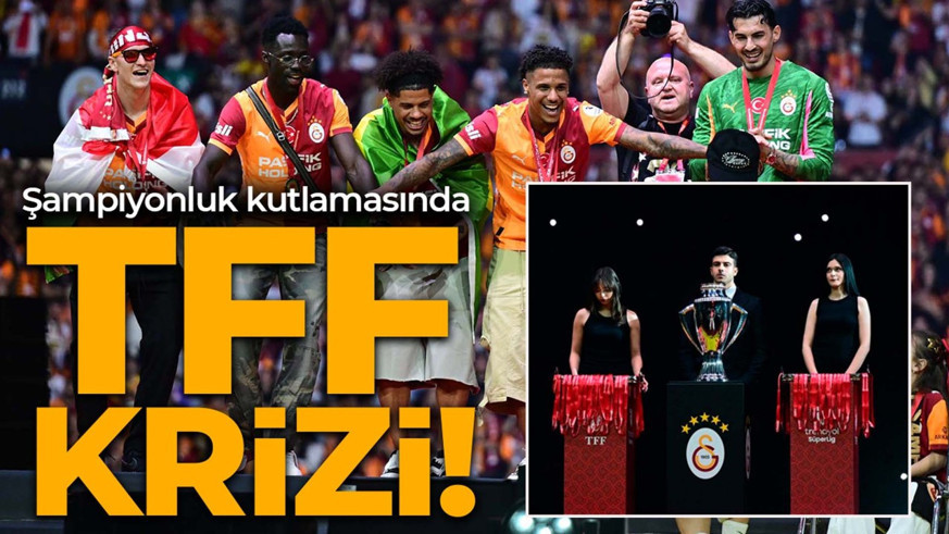Galatasaray’ın şampiyonluk kutlamasında TFF krizi! Bir ilk yaşandı! Madalyaları Dursun Özbek taktı