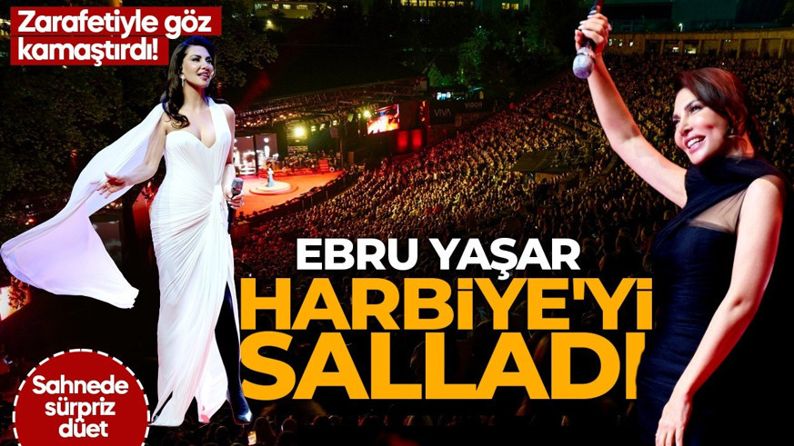 Ebru Yaşar Harbiye'yi salladı: Zarafetiyle göz kamaştırdı! Sahnede sürpriz düet