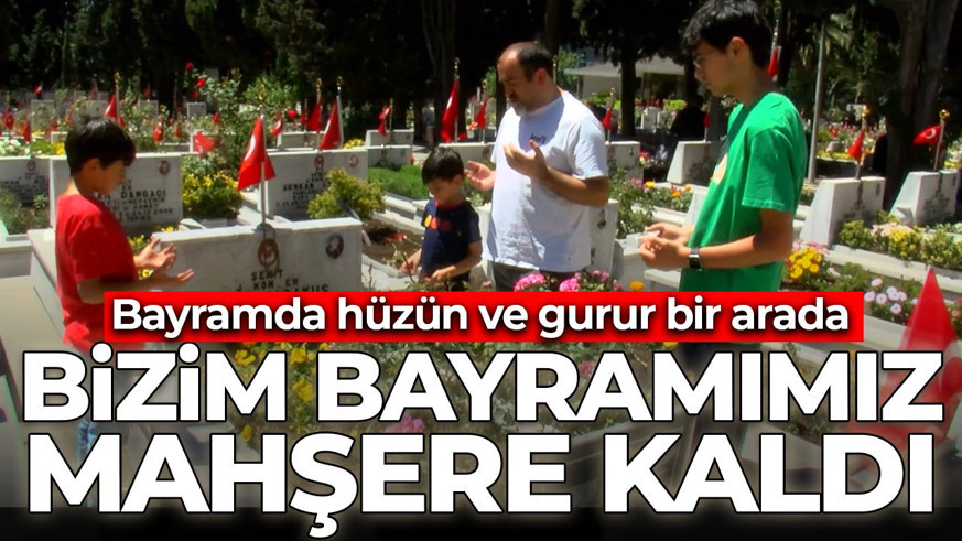 Kurban Bayramı’nda şehitlikte duygu dolu ziyaret! Hüzün ve gurur bir arada: Bizim bayramımız mahşere kaldı