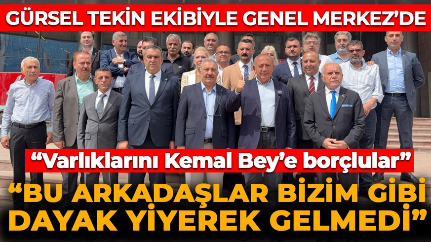 Gürsel Tekin ekibiyle birlikte Genel Merkez'de! "Bu arkadaşlar bizim gibi dayak yiyerek gelmedi"