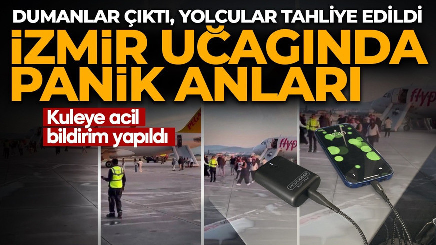 Ankara-İzmir uçağında şarj cihazı paniği! Dumanlar çıktı, yolcular tahliye edildi