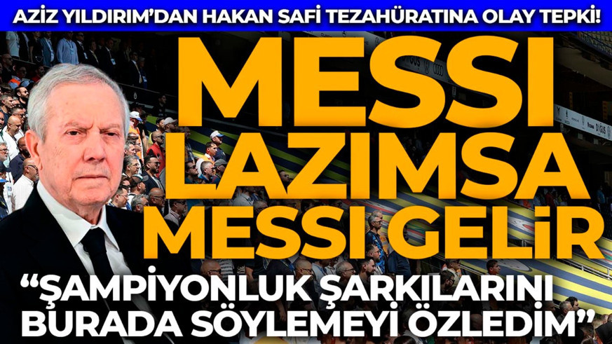 Fenerbahçe Başkan Adayı Aziz Yıldırım: "Fenerbahçe'ye borcumu ödemeye geliyorum" Hakan Safi tezahüratına olay tepki