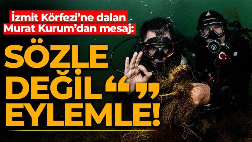 Bakan Kurum "Sözle değil eylemle" dedi, Körfez'e daldı!