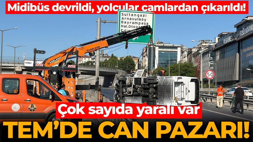 TEM'de korkutan kaza! Otoyol savaş alanına döndü, çok sayıda yaralı var