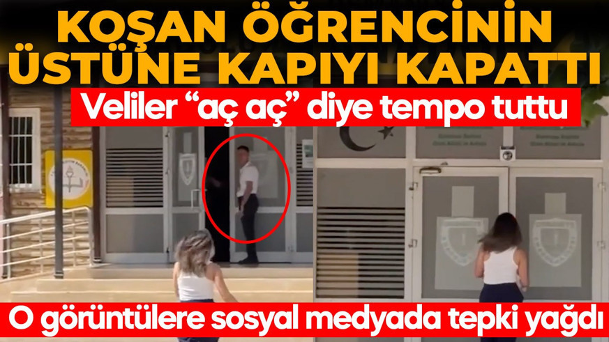 Sosyal medyanın konuştuğu görüntüler... YKS sınavında koşan öğrencinin üstüne kapıyı kapattı o görüntülere tepki yağdı